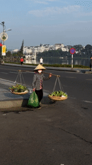 Traditional street vendor spotted in Da Lat, Vietnam