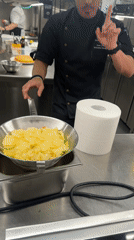 Cooking class documented at Madrid hotel kitchen