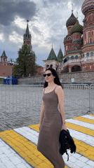 Pedestrians gather at Moscow's Red Square near Kremlin landmarks