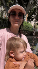Mother and child enjoy morning playtime at Bat Yam park