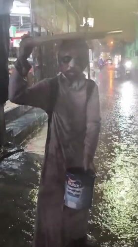 Rainy evening street life documented across Depok, Indonesia