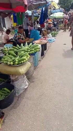 Busy daytime market activity documented in Onitsha, Nigeria
