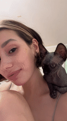 Sphynx cat selfies and a diamond painting session at home
