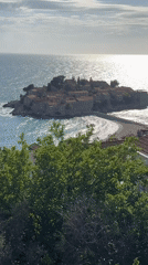 Scenic views captured of Montenegro's historic Sveti Stefan islet