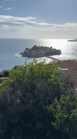 Scenic views captured of Montenegro's historic Sveti Stefan islet