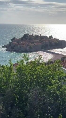 Scenic views captured of Montenegro's historic Sveti Stefan islet