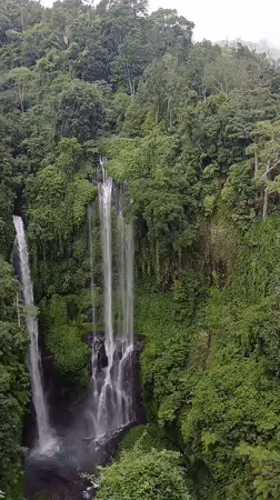 Sekumpul Waterfalls documented by witnesses in Sawan, Indonesia