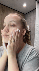 Woman documents evening routine with toddler in Reshetnikovo