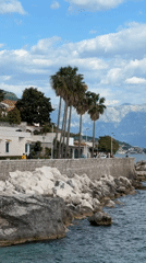 Coastal scenes documented in Herceg Novi, Montenegro waterfront