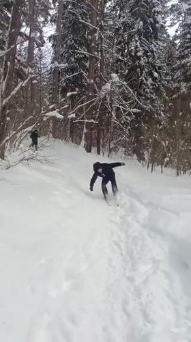 Winter skiing activity documented in snowy forests near Sarapul