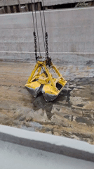 Industrial operations, barge loading observed at Tver river port