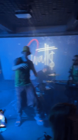 Hip-hop band performs live concert in Saratov club venue