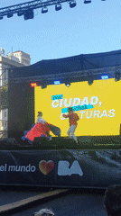 Bolivian musicians perform traditional music on Buenos Aires street