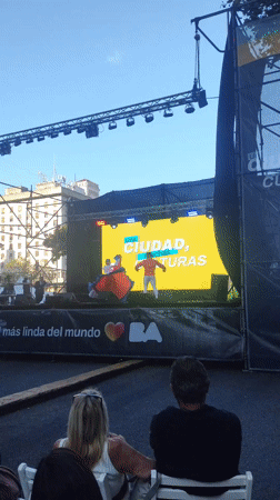 Bolivian musicians perform traditional music on Buenos Aires street