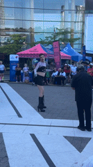 Drag and belly dance performances at Surrey Pride outside SFU