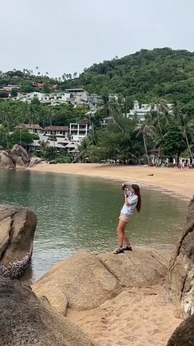 Evening beach activities captured at Baan Chaweng Noi, Thailand