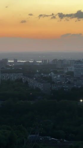 Fireworks Display Lights Up Dusk Sky Over Shirkovo, Russia