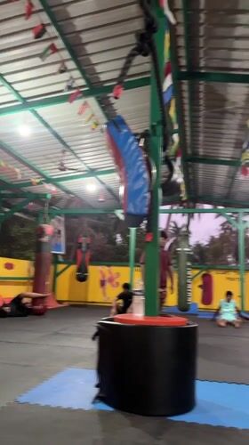 Fitness activities observed at outdoor gym in Calangute