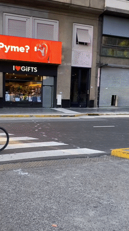 Custom bicycle spotted near Buenos Aires Obelisco landmark