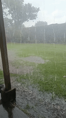 Heavy rainfall observed in residential Quito neighborhood