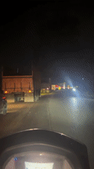 Nighttime motorcycle travel recorded in Meuse, Indonesia
