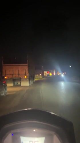 Nighttime motorcycle travel recorded in Meuse, Indonesia
