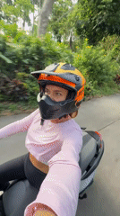 Scooter selfies on the streets of Ko Samui