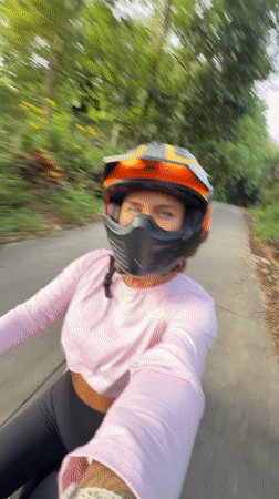Scooter selfies on the streets of Ko Samui