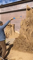 Sand sculpture exhibition documented in Saint Petersburg