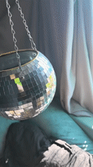 Disco ball planter spotted in Russian window display
