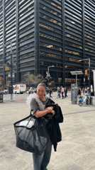 Evening photography session captures New Yorkers near city architecture