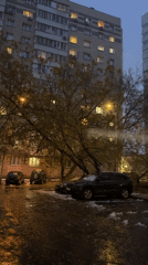 Moscow street scene captured during evening hours