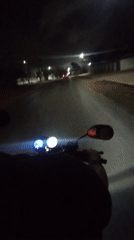 Nighttime motorcycle ride recorded in Venezuelan town