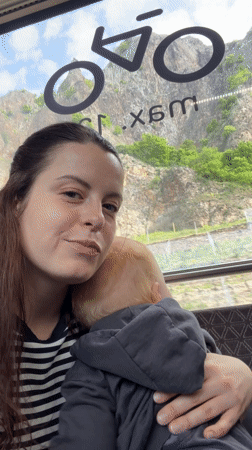 Mother holds sleeping baby in Bad Kreuznach morning scene