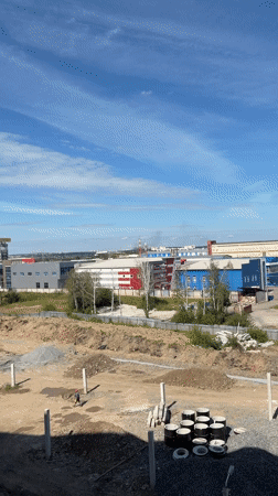 Construction site and close-up portrait from Yekaterinburg