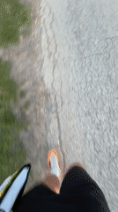 Runner observed on sunset road in Bohot, Bulgaria