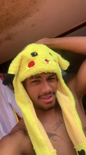 Young man in Pikachu hat documented in Porlamar, Venezuela