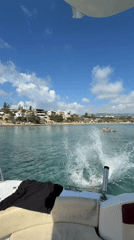 Man performs backflip from motorboat into Cyprus waters