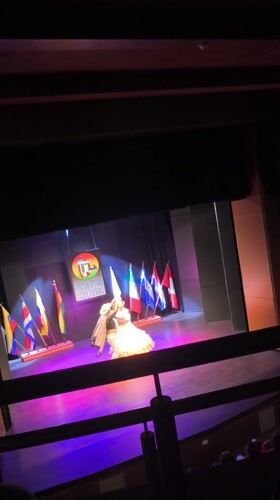 Dance performance with international flags staged in La Paz