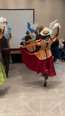 Traditional folk dancers perform evening cultural showcase in Arica, Chile