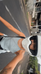 Morning scooter ride through wet Kuta Selatan gardens