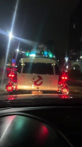 Ghostbusters-themed car with flashing lights spotted in Mexico City