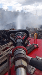 Landfill fire fought in Tiraspol as thick smoke rises over trash pile
