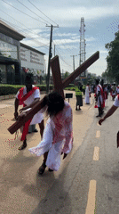 Religious Via Crucis procession reenacted on Ikeja streets