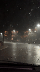 Rainy night driving captured on video in Thailand