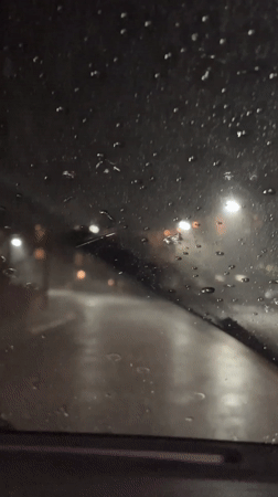 Rainy night driving captured on video in Thailand