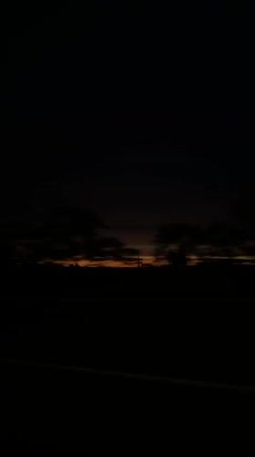 Evening turns to night in Codru, Moldova streets