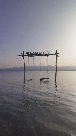 Beach resort scenes documented at Ras Abu Soma, Egypt