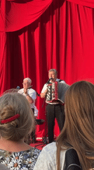Outdoor festival with live music near Novosibirsk's Opera Theatre