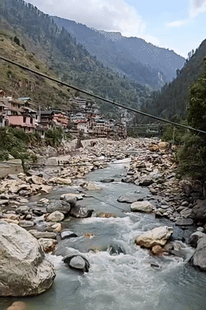 Visitors document scenic Manikaran Sahib Gurudwara in Kasol valley